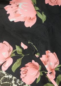 300 Coins Off .. Floral Black Dress