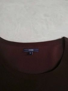Maroon Puff Sleeve Top