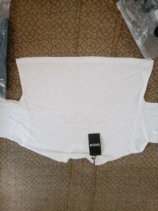 Branded"pre-rich" Crop Baggy Top