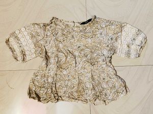 Boho Floral Lace Sleeve Top