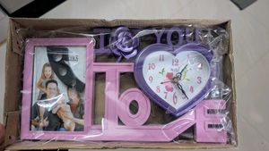 Love Photo Frame with Clock