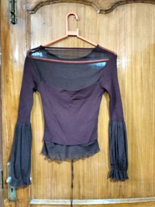 Unique Lace-Up Mesh Top🧚