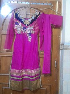 Designer Pink Kurta Set with Dupatta