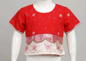Red Embroidered Blouse