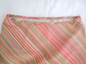 Multicolor Chiffon Skirt With Side Zip