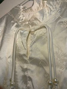 Chinese Elegant White Floral Print