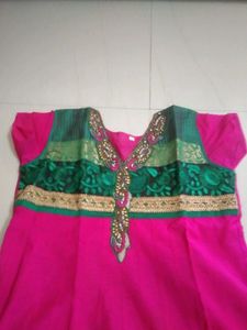 Elegant Pink Anarkali Kurta Set