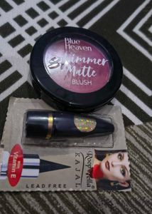 Blue Heaven Shimmer Matte Blush,🤩with free kajal