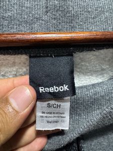 Reebok Grey Straight Fit Fleeced Track Pants