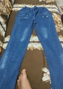 Wide Leg Blue Denim Jeans