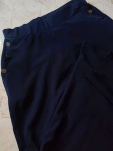 Stylish Navy Blue Wide Leg Pants