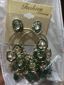 Emerald Green Fashion Earrings