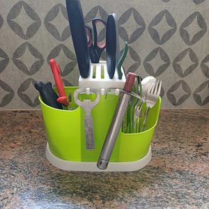 Green Cutlery Holder with Knife Slot (DEAL inside)