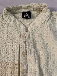1 time used Men's Pale Yellow Kurta