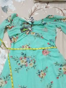 Floral Chiffon Midi Dress