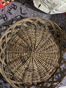 Woven Rattan Decorative Tray