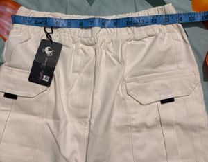 White Cargo Skirt
