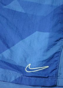 Nike Blue Geometric Zip-Up Top