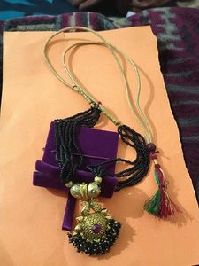 kolhapuri Traditional Indian Black Bead Necklace