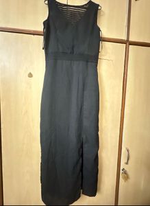 Elegant Black Maxi Dress with Slit