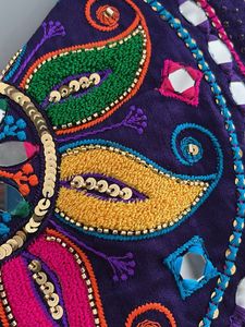 💜 Vibrant Purple Mirror-Work Choli ✨