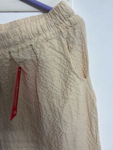 Comfortable Textured Cropped Pants