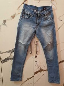 Cantabil Men's Blue Denim Jeans