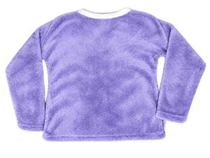 Cozy Purple V-Neck Fleece Top