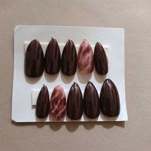 beautiful shade of brown, baddie Press On Nails -