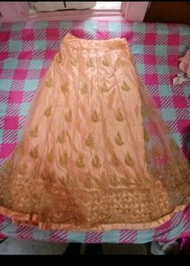 Peach &amp; Gold Party Dress