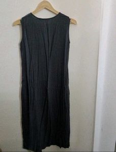 Stylish Sleeveless Color Block Maxi Dress