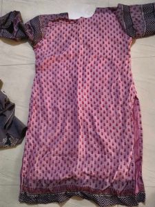 Pink Printed Kurta
