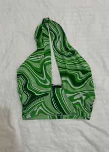 Green printed top for 199