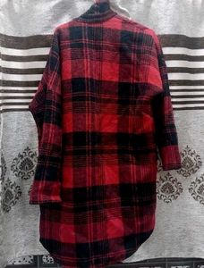 Red Plaid Patched Jacket