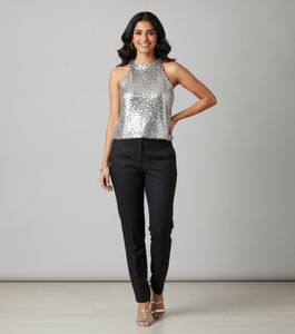 Sparkling Sequin Halter Top