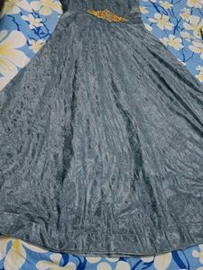 Embellished Grey Kurta Set with Dupatta