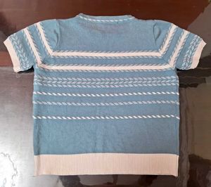 Retro Striped Knit T-Shirt
