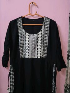 Nayra cut Black Kurta with pant set
