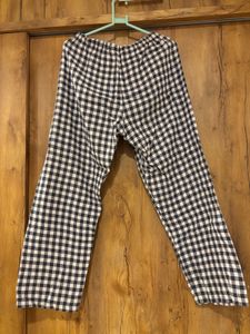 Checkered Wide Leg Pants