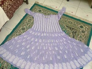 56 kali Lucknowi chikankari anarkali