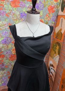 y2k Elegant Black Asymmetrical Dress