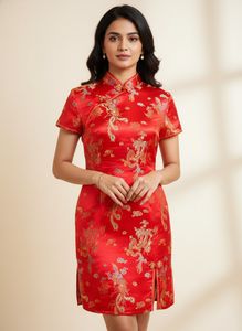 Red Chinese Style Dragon Dress