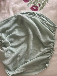 Sparkly Ruched Tube Top