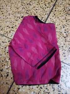 Ikat Print Cotton Blouse