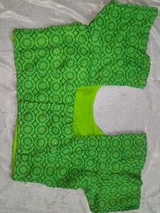 Green Floral Print Blouse