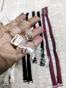Bra Straps - Variety Colour 💜🤍🖤200/-each Pair