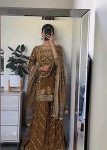 Party Wear Look with Top-Plazzo and Dupatta