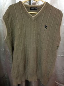 Korean Style Tan Unisex Knit Vest