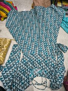 Printed Women's Kurta blue