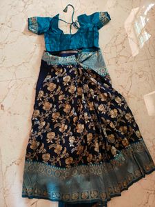 Ready to wear saree Elegant Navy Blue Floral Sare